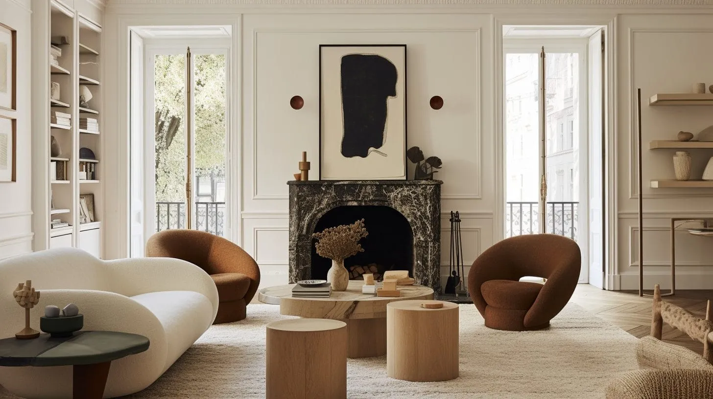 Curved-furniture-and-classic-vibes-emphasizing-living-room-trends-2025-by-Decorilla