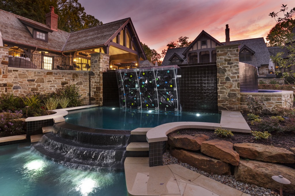 Modern pool in luxury home