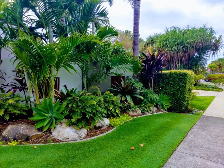 green garden in home