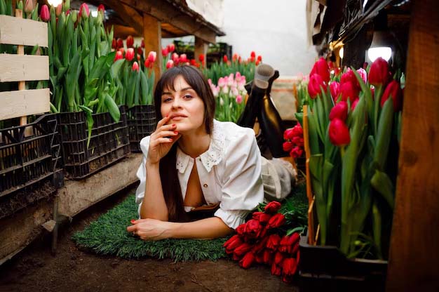 netherlands-march-23-2023-gardener-home-greenhouse-with-tulips-black-boots-green-grass-sexy-girl_647999-1652