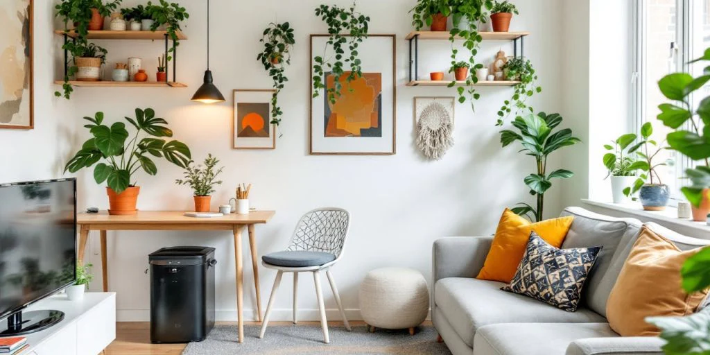 colorful home with plants